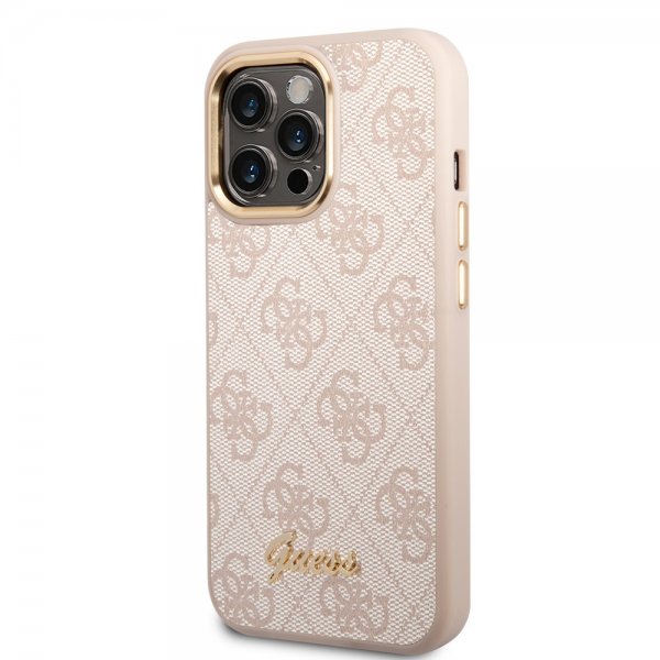Guess iPhone 14 Pro Max Skal 4G Logo Rosa