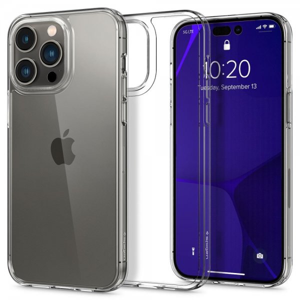 Spigen iPhone 14 Pro Max Skal AirSkin Hybrid Crystal Clear