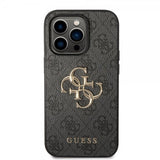 Guess iPhone 14 Pro Max Skal Big Metal Logo Grå
