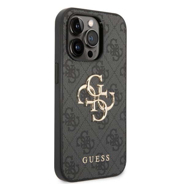 Guess iPhone 14 Pro Max Skal Big Metal Logo Grå