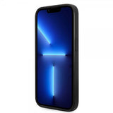 Guess iPhone 14 Pro Max Skal Bottom Stripe Metal Logo Grå