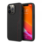 AMG iPhone 14 Pro Max Skal Carbon Effect Stamped Logo Svart