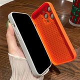 iPhone 14 Pro Max Skal Down Jacket Design Orange