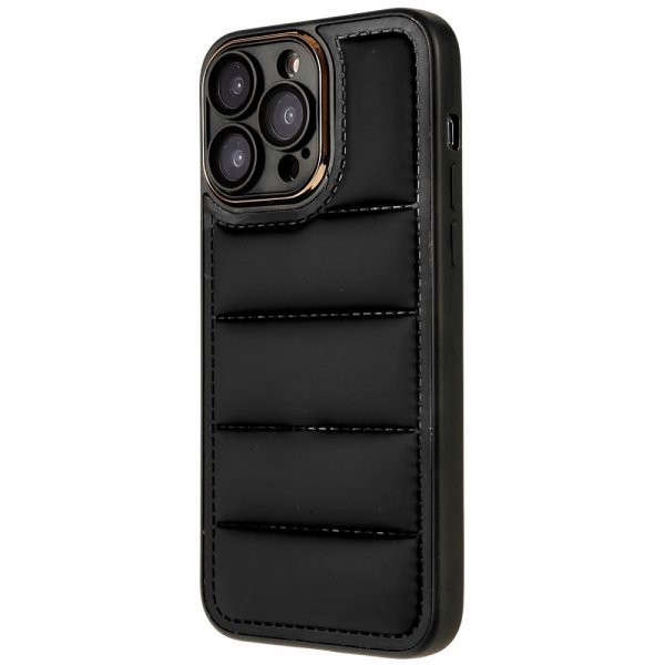 iPhone 14 Pro Max Skal Down Jacket Design Svart
