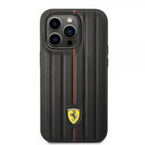Ferrari iPhone 14 Pro Max Skal Embossed Stripes Röd