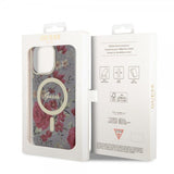 Guess iPhone 14 Pro Max Skal Flower MagSafe Kaki