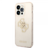 Guess iPhone 14 Pro Max Skal Full Glitter Guld