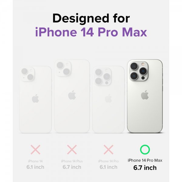 Ringke iPhone 14 Pro Max Skal Fusion Matte Smoke Black