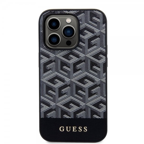 Guess iPhone 14 Pro Max Skal G Cube MagSafe Svart