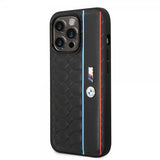 BMW iPhone 14 Pro Max Skal Hexagonal Pattern Svart