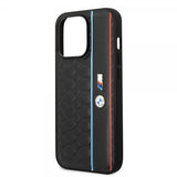 BMW iPhone 14 Pro Max Skal Hexagonal Pattern Svart