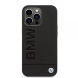 BMW iPhone 14 Pro Max Skal Hot Stamp Metal Logo Svart