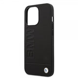 BMW iPhone 14 Pro Max Skal Hot Stamp Metal Logo Svart