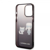 Karl Lagerfeld iPhone 14 Pro Max Skal Karl & Choupette Gradient Svart