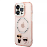 Karl Lagerfeld iPhone 14 Pro Max Skal Karl & Choupette MagSafe Rosa