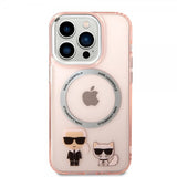 Karl Lagerfeld iPhone 14 Pro Max Skal Karl & Choupette MagSafe Rosa