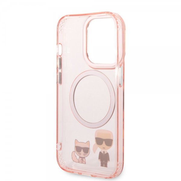 Karl Lagerfeld iPhone 14 Pro Max Skal Karl & Choupette MagSafe Rosa