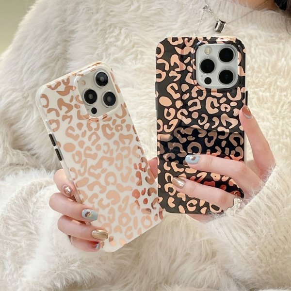 iPhone 14 Pro Max Skal Leopardmönster Lila