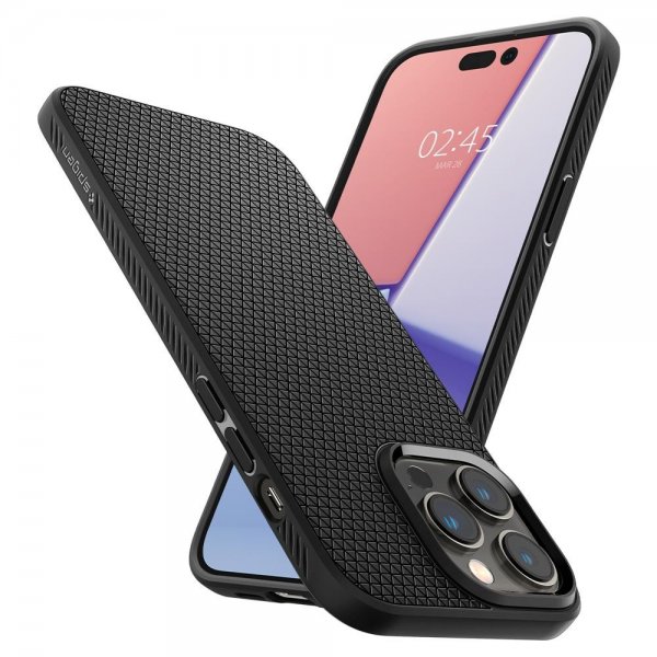 Spigen iPhone 14 Pro Max Skal Liquid Air Matte Black