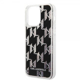 Karl Lagerfeld iPhone 14 Pro Max Skal Liquid Glitter Monogram Svart