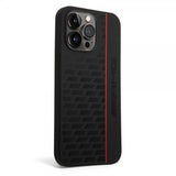 AMG iPhone 14 Pro Max Skal Liquid Silicone Carbon Pattern Svart