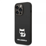 Karl Lagerfeld iPhone 14 Pro Max Skal Liquid Silicone Choupette Svart