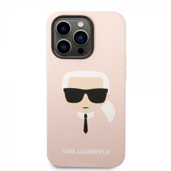 Karl Lagerfeld iPhone 14 Pro Max Skal Liquid Silicone Karl Rosa
