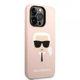 Karl Lagerfeld iPhone 14 Pro Max Skal Liquid Silicone Karl Rosa