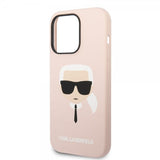 Karl Lagerfeld iPhone 14 Pro Max Skal Liquid Silicone Karl Rosa