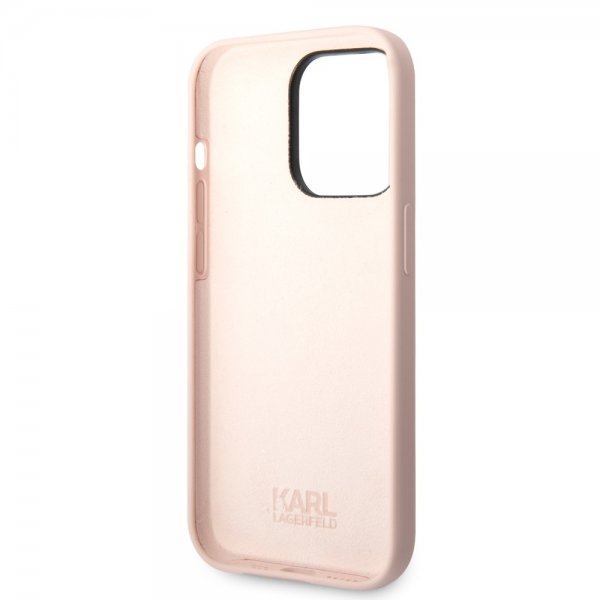 Karl Lagerfeld iPhone 14 Pro Max Skal Liquid Silicone Karl Rosa