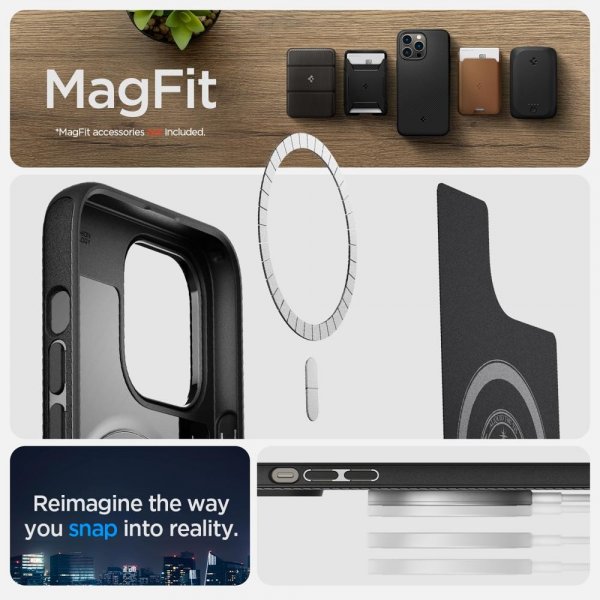 Spigen iPhone 14 Pro Max Skal Mag Armor MagFit Matte Black