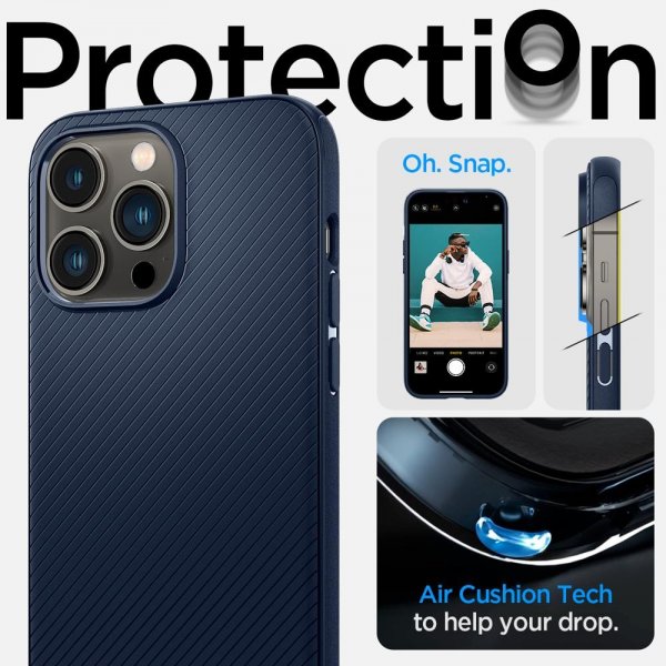 Spigen iPhone 14 Pro Max Skal Mag Armor MagFit Navy Blue