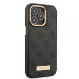Guess iPhone 14 Pro Max Skal Metal Plate Logo MagSafe Svart