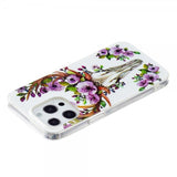 iPhone 14 Pro Max Skal Motiv Blommor och Hjort