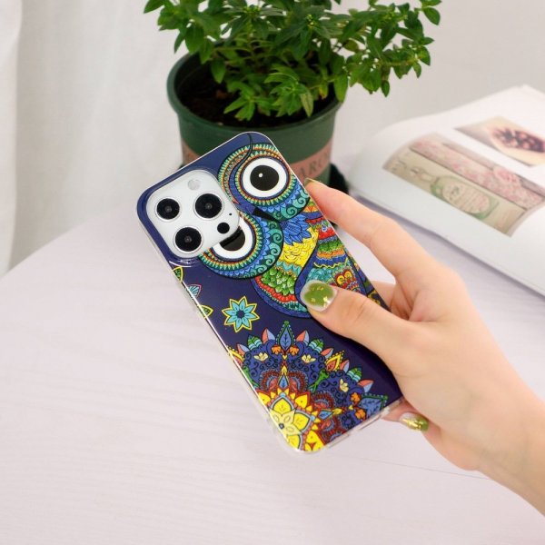 iPhone 14 Pro Max Skal Motiv Färgglad Uggla