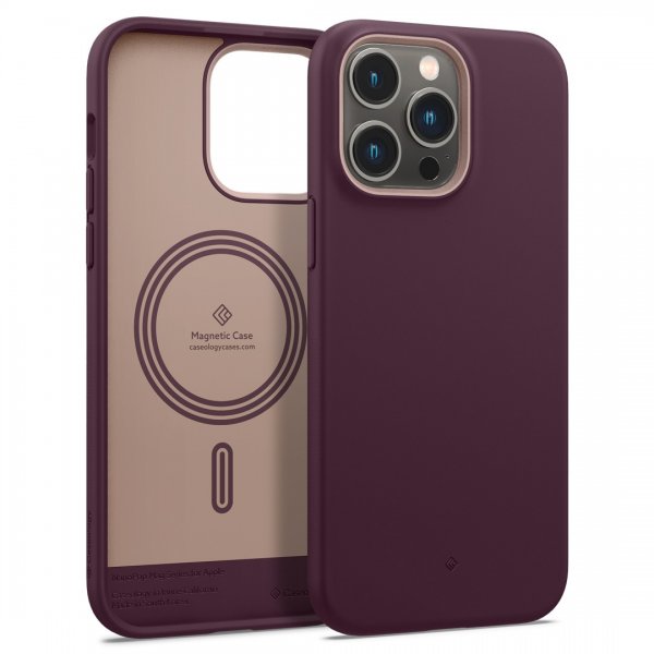 Caseology iPhone 14 Pro Max Skal Nano Pop Mag Burgundy Bean