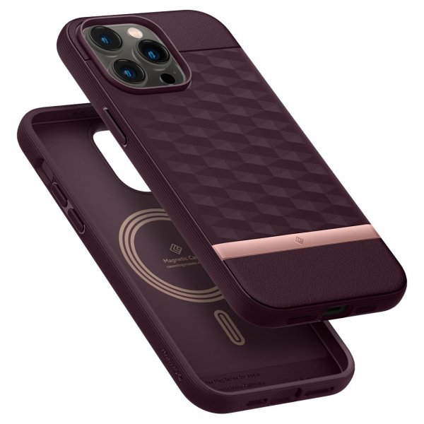 Caseology iPhone 14 Pro Max Skal Parallax Mag Burgundy Bean