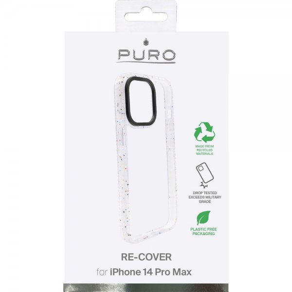 Puro iPhone 14 Pro Max Skal RE-COVER Vit Transparent