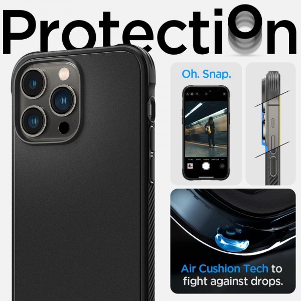 Spigen iPhone 14 Pro Max Skal Rugged Armor MagFit Matte Black