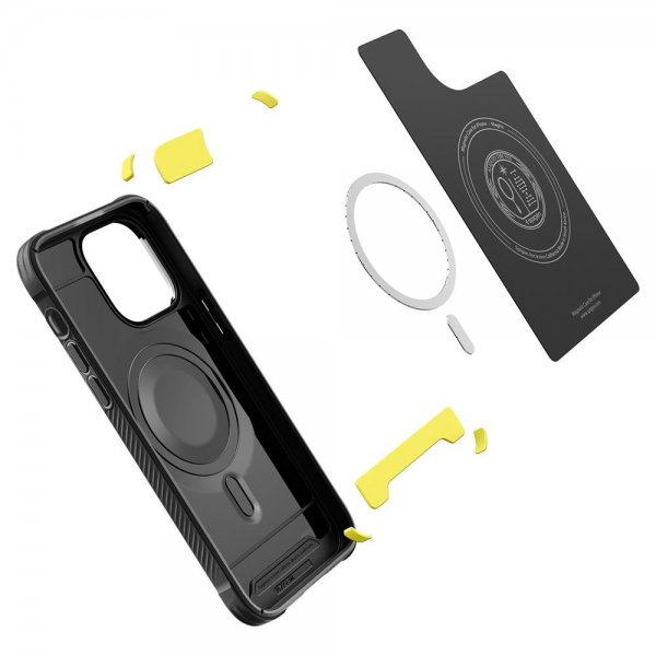 Spigen iPhone 14 Pro Max Skal Rugged Armor MagFit Matte Black