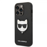 Karl Lagerfeld iPhone 14 Pro Max Skal Saffiano Choupette Svart