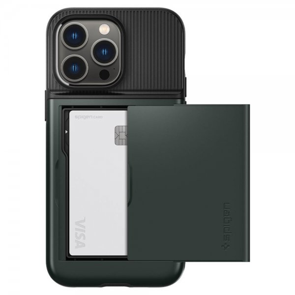 Spigen iPhone 14 Pro Max Skal Slim Armor CS Abyss Green