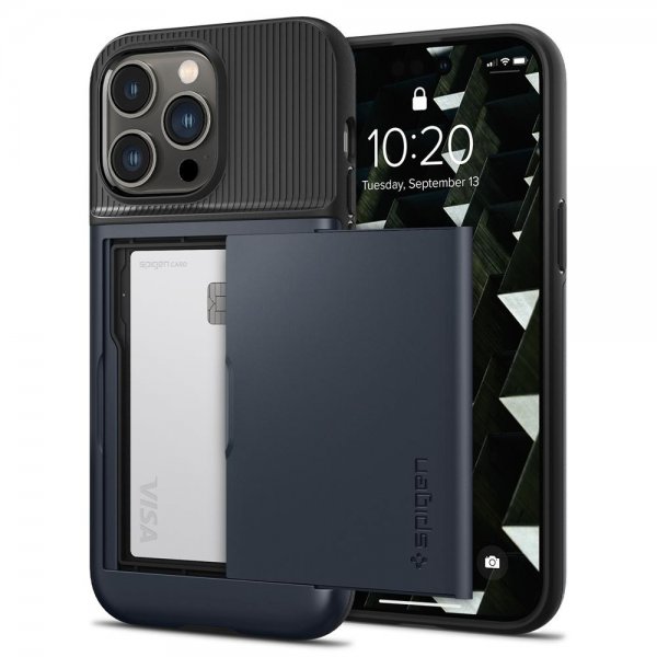 Spigen iPhone 14 Pro Max Skal Slim Armor CS Metal Slate