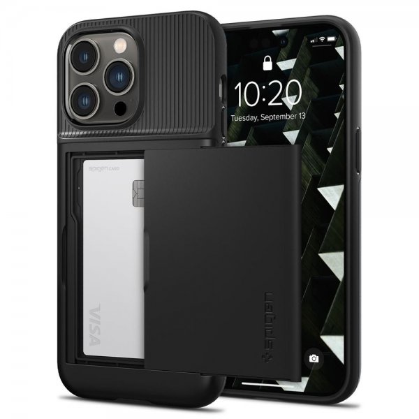 Spigen iPhone 14 Pro Max Skal Slim Armor CS Svart