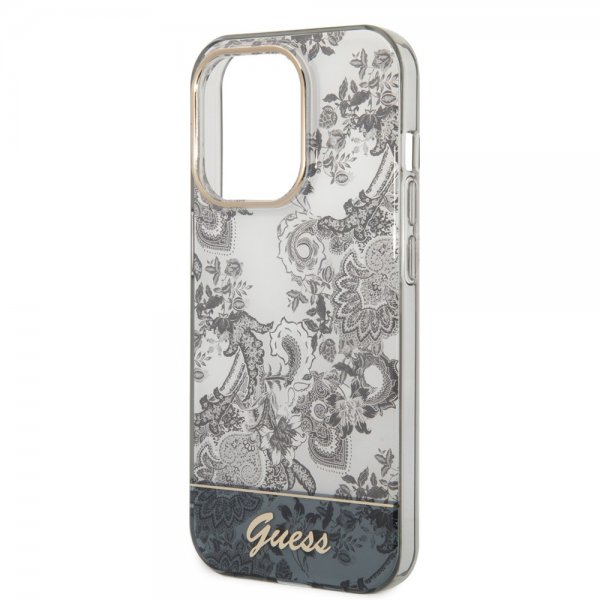 Guess iPhone 14 Pro Max Skal Toile de Jouy Grå
