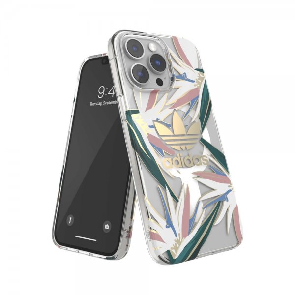 Adidas iPhone 14 Pro Max Skal Trefoil Clear Case MagSafe Gold