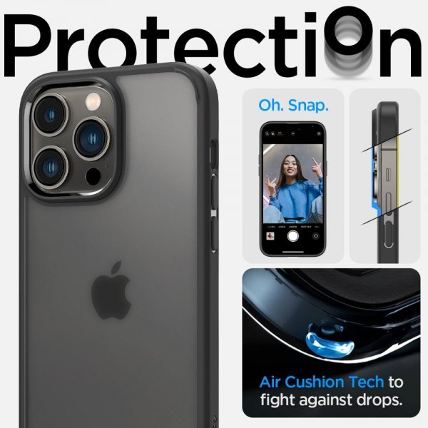 Spigen iPhone 14 Pro Max Skal Ultra Hybrid Frost Black