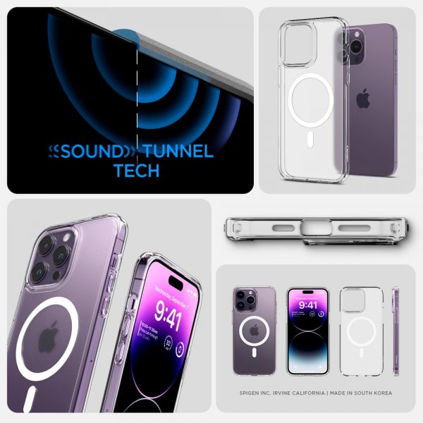 Spigen iPhone 14 Pro Max Skal Ultra Hybrid MagFit Frost Clear