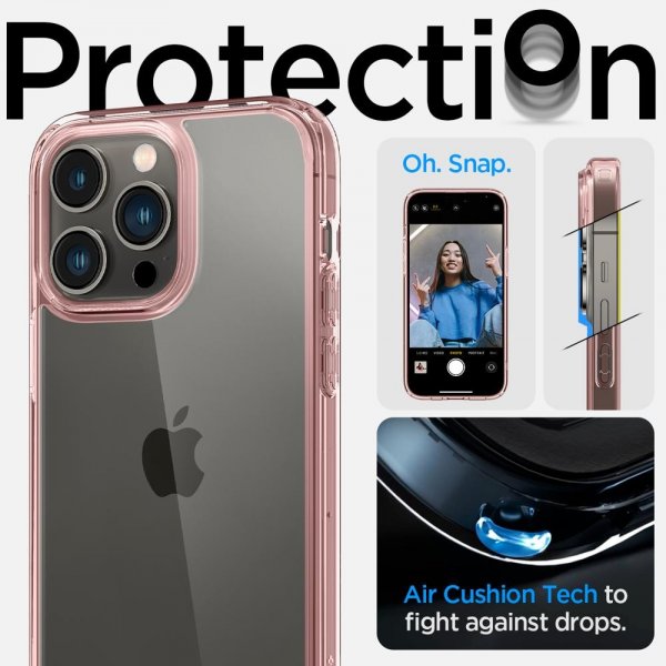 Spigen iPhone 14 Pro Max Skal Ultra Hybrid Rose Crystal
