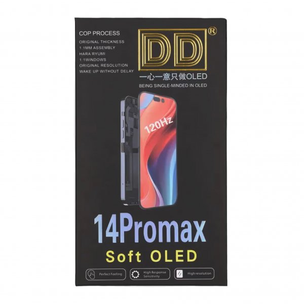 iPhone 14 Pro Max Soft OLED Display High Quality Black(DD brand)